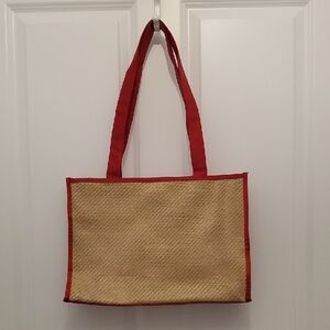 Yves Saint Laurent Parfums Red Tote Bag 16" x 10"